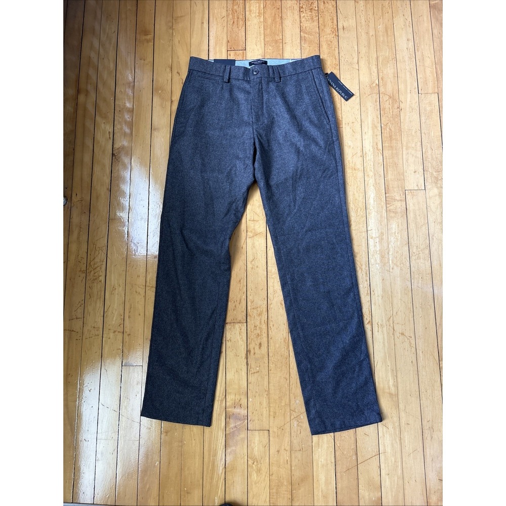 Banana Republic Emerson Pants Mens 31x34 Gray Straight Fit Nova Fides Wool Blend